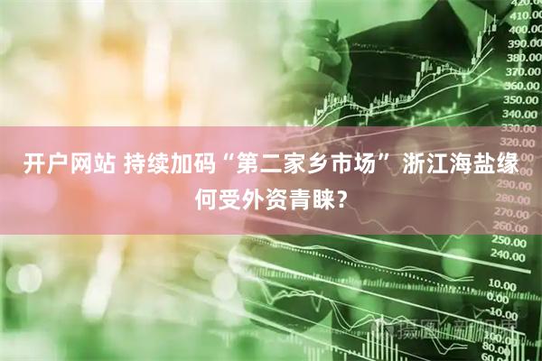开户网站 持续加码“第二家乡市场” 浙江海盐缘何受外资青睐？
